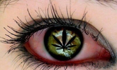 Rote Augen durch Cannabis